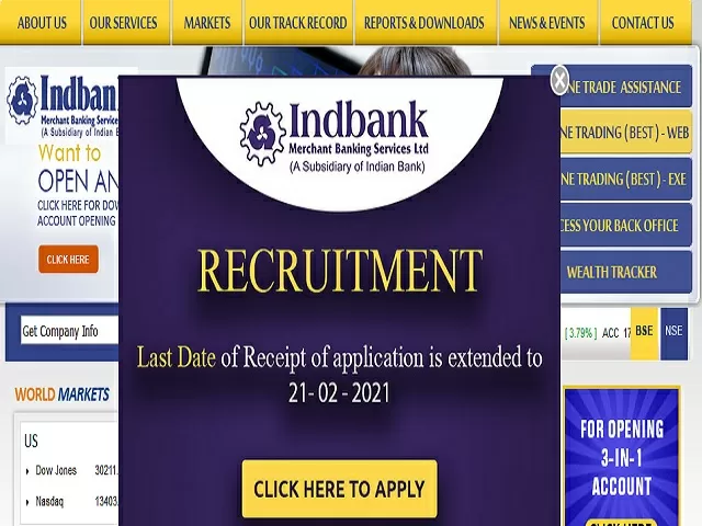 Indbank Recruitment 2021
