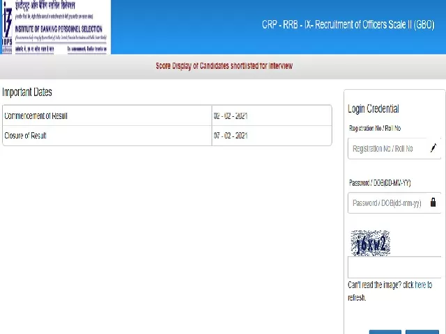 IBPS RRB Officer Scale 2 Score Card 2021