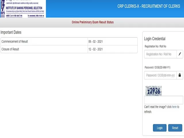 IBPS Clerk Result