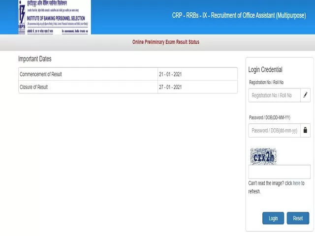 IBPS RRB Clerk Result