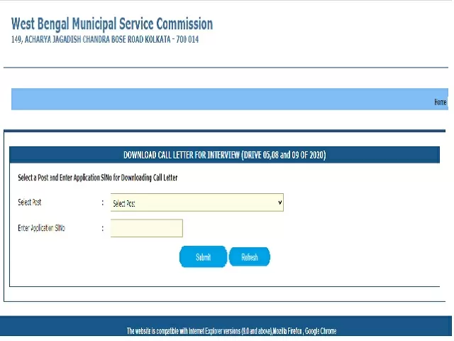 MSCWB Admit Card 2021