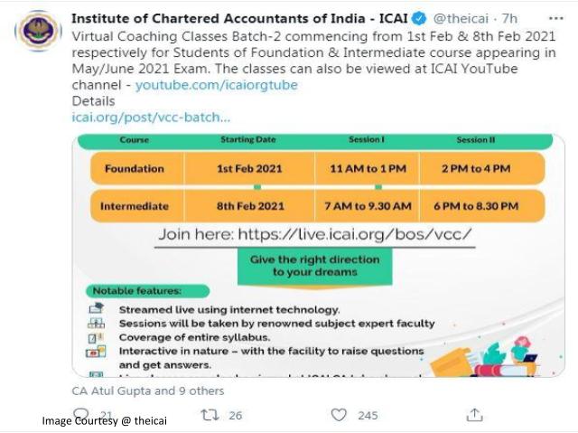 ICAI Virtual Classes