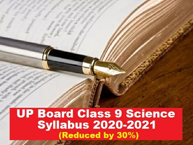 UP Board Class 9 Science Syllabus PDF English Medium