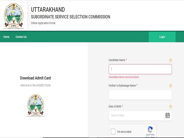 UKSSSC Forester Admit Card 2021 Out: Download  Van Daroga Hall Ticket @sssc.uk.gov.in