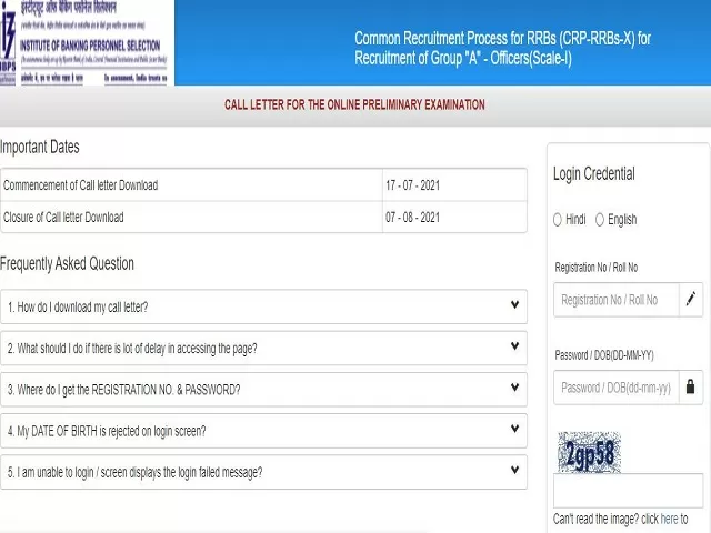 Ibps Rrb Po Admit Card 2021 Out Download Officer Scale 1 Crp Rrbs X Prelims Call 5407