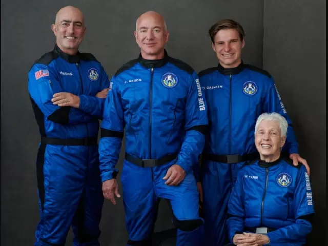 Jeff Bezos in space