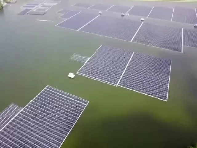 Floating solar farms