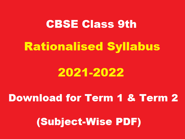 Cbse Class 9 Maths Term 1 Syllabus 2021 22 Download In Pdf