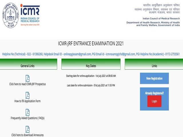 ICMR JRF考试2021