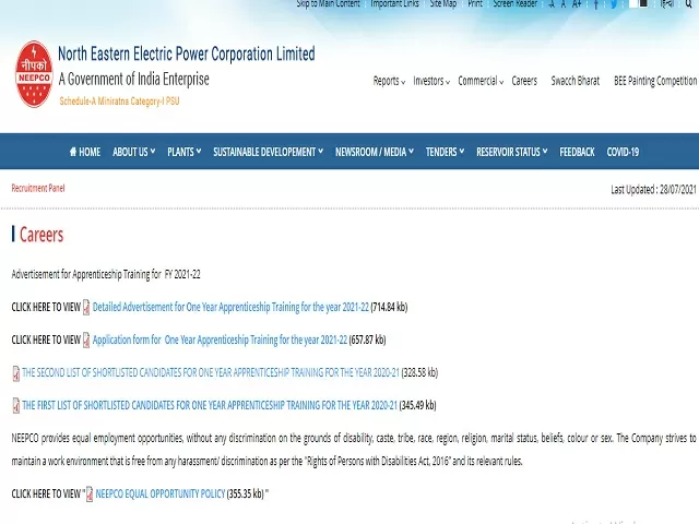 NEEPCO Recruitment 2021: Graduates, Technician Apprentice Posts