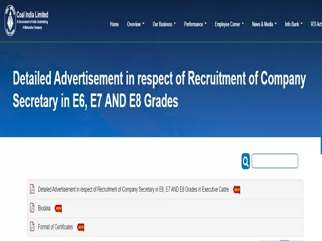 CIL Recruitment 2021: Apply General Manager, Chief Manager & Senior Manager Posts