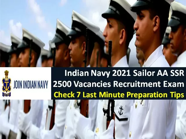 Indian Navy Sailor AA SSR 2021 Recruitment Exam for 2500 Vacancies Commenced: Check 7 Last Minute Tips to Clear Written Exam & PFT
