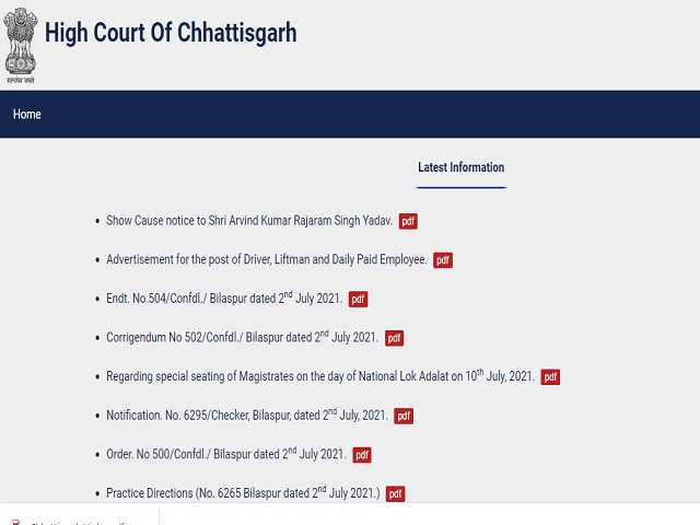 Cg High Court Case List