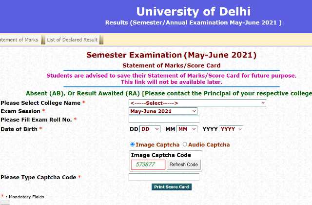 DU Result 2021: DU PG Result for May-June Semester Exam Announced at du ...