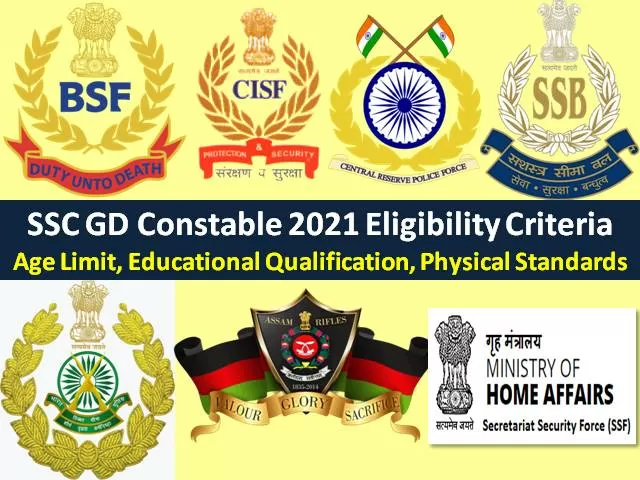 SSC GD Constable 2021 Eligibility Criteria (10th Pass Can Apply @ssc.nic.in): Check Age Limit, Educational Qualification, Physical Standards for Recruitment  of 25271 Vacancies