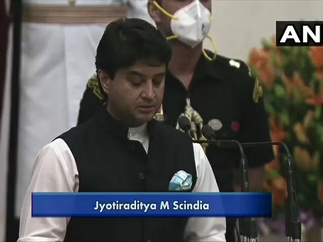 Jyotiraditya Scindia takes oath as Cabinet Minister