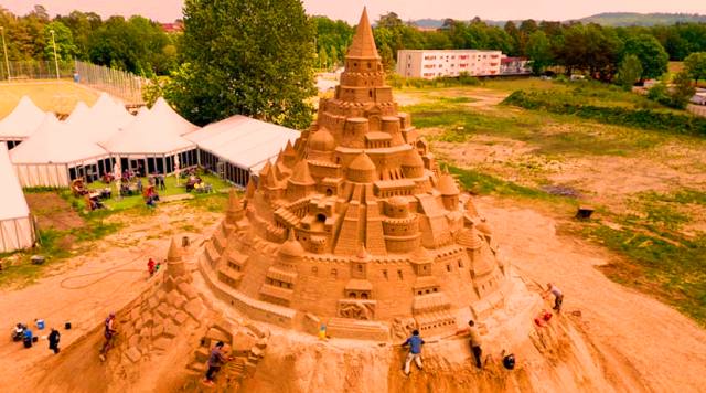 World’s tallest sandcastle constructed in Denmark