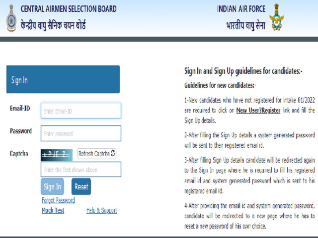 Indian Air Force Group X & Y Admit Card Released for Star 01/21 @airmenselection.cdac.in, Link Here