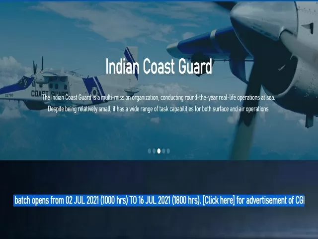 Indian Coast Guard (ICG) Recruitment 2021: Online Application Started ...