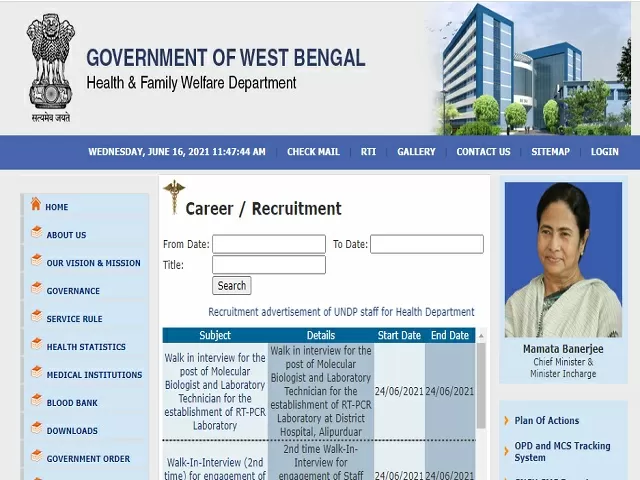 Paschim Medinipur Staff Nurse Posts