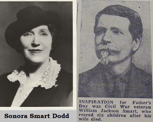 Left- Sonora Smart Dodd, Right-Her Father William Jackson Smart