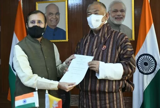 India and Bhutan ink MoU for developing cooperation in the areas of Environment