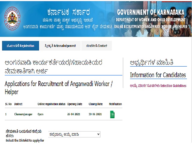 WCD Karnataka Anganwadi Recruitment 2021, Apply online for 223 Anganwadi & Helper Posts before 30 June 