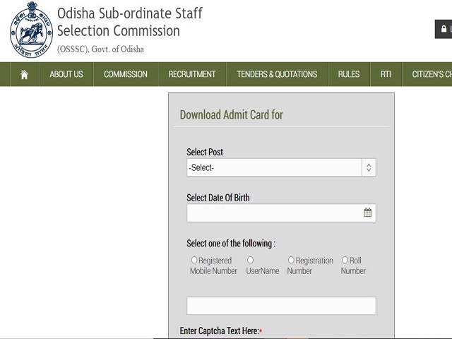 OSSSC Admit Card 2021 Out for Pharmacist and Radiographer @osssc.gov.in, Check Download Link Here