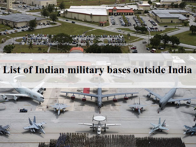 List of Indian military bases outside India 