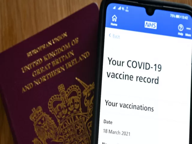 UK’s NHS Vaccine Passport, Source: AFP