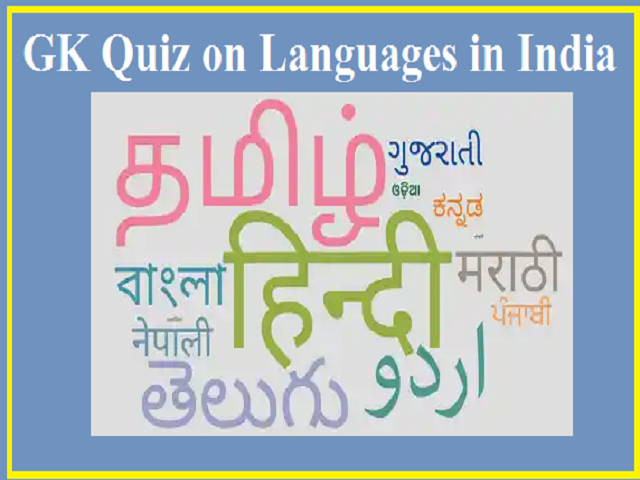 GK Questions and Answers on Languages in India