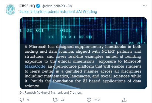 CBSE data Science and coding