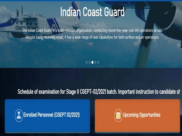 Icg Phase 2 Admit Card 2021 On 16 June @joinindiancoastguard.cdac.in 