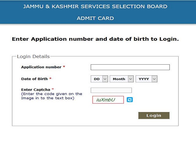JKSSB Admit Card 2021 Out @jkssb.nic.in, Download SI, Depot Assistant, Class IV, Field Assistant and Other Posts Hall Ticket Here