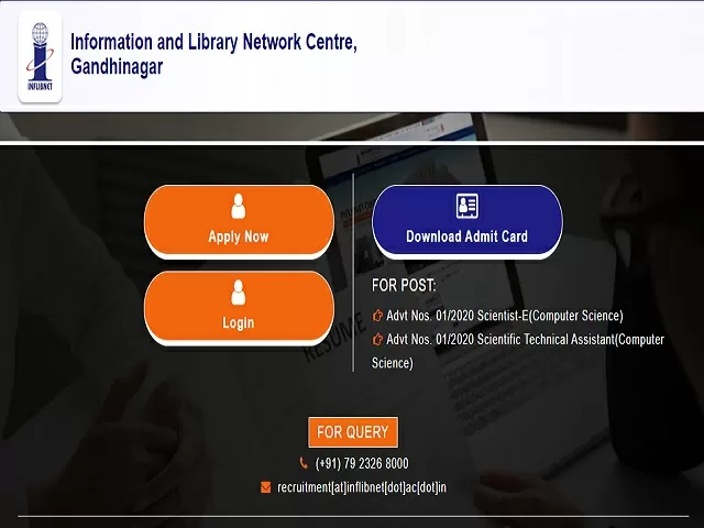INFLIBNET Centre Recruitment 2021: Apply for Scientist Personal Secretary and Other Posts