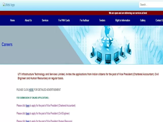 UTITSL Recruitment 2021: Apply for Vice President Posts