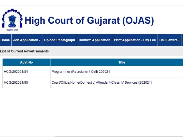 Gujarat High Court Recruitment 2021: Apply for Court Attendant and Other Posts