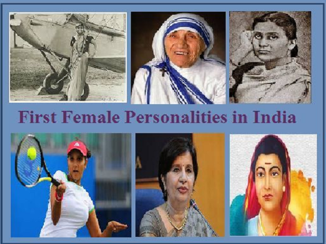 First Female Personalities in India