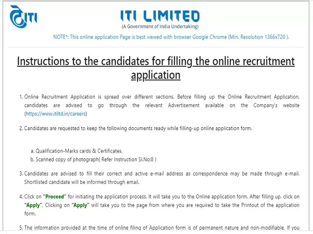 ITI Limited Recruitment 2021: Apply for Diploma Engineer Posts