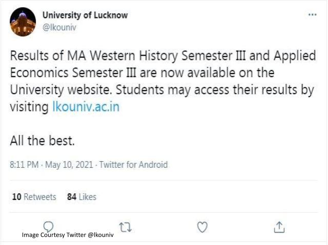 Lucknow Univ results MA
