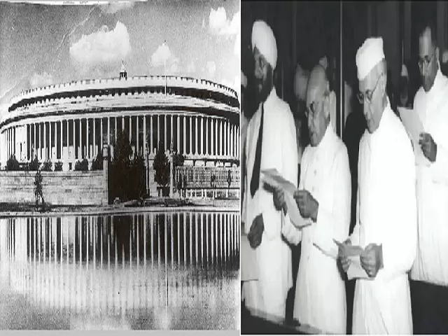 13 May: The first session of the Parliament of independent India was held