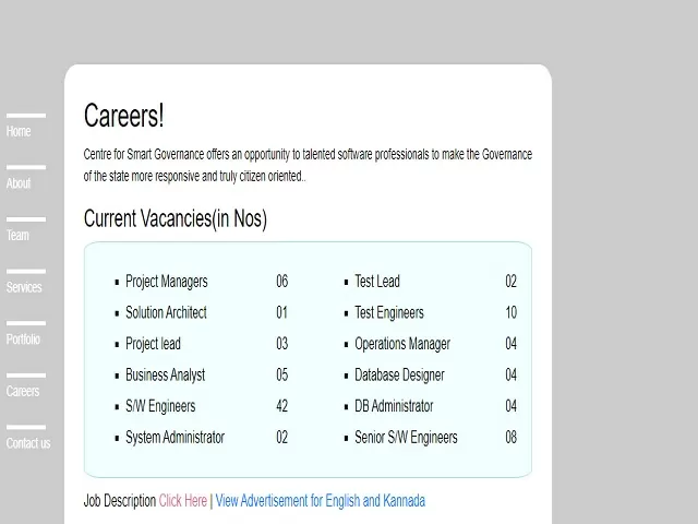CSG Karnataka Recruitment 2021: Apply Software Engineer, Project Manager and Other Posts