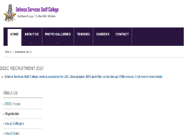 DSSC Group C Recruitment 2021: Apply for 83 Steno, LDC, MTS, Sukhani and Other Posts, 10/12th can apply