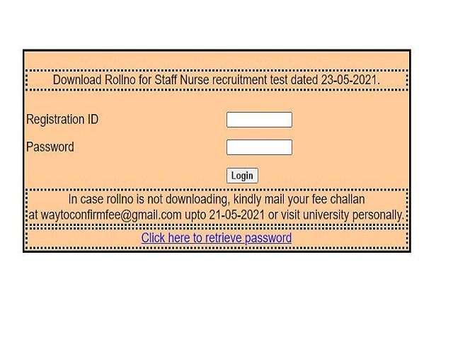 BFUHS Staff Nurse Admit Card 2021 Out @bfuhs.ac.in, Check Download Link Here