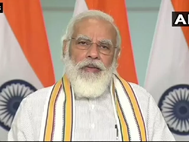 PM Modi conducts aerial survey