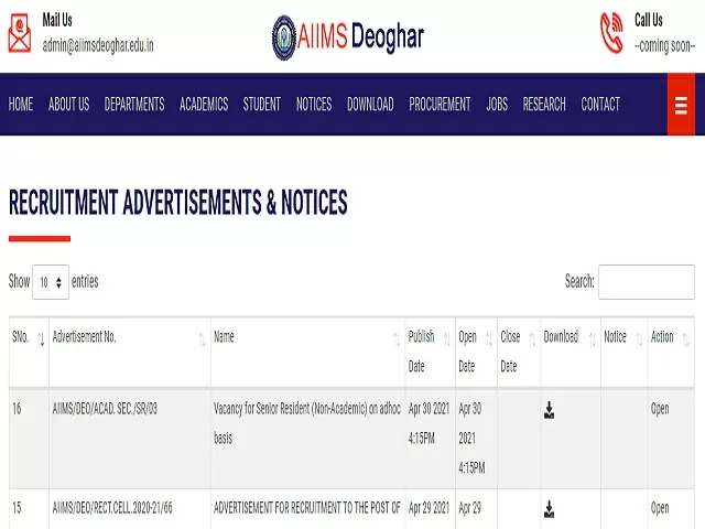 AIIMS Deoghar Recruitment 2021: Apply Tutor/Clinical Instructor and Other Posts