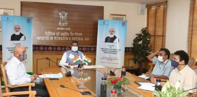 Petroleum Minister Dharmendra Pradhan flags off first supply of used cooking-oil based biodiesel