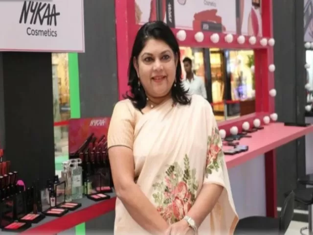Nykaa founder Falguni Nayar is now India’s wealthiest self-made woman billionaire, Image: ANI