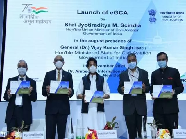 Civil Aviation Minister Jyotiraditya Scindia launches eGCA, Source: PIB