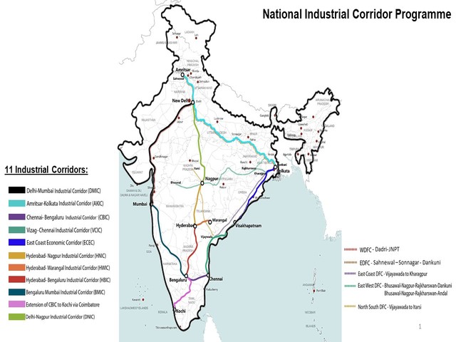 India’s National Industrial Corridor Development Program, Source: NICDC